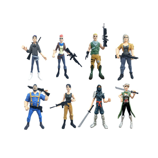 8pcs Fortnite Outlander Commando Action Figure Toy