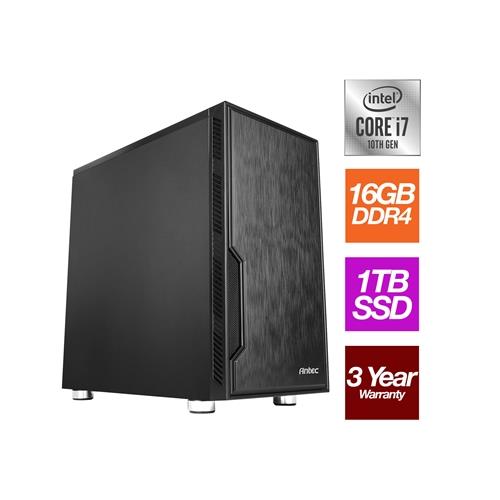 Antec Intel i7-10700 2.90GHz (4.80GHz Boost) 8 Core 16 threads. 16GB DDR4 RAM 1TB SSD Cooler Master PSU - Prebuilt System
