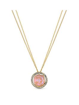 Jon Richard GOLD PLATE IVORY CREAM HALO NECKLACE, Gold, Women