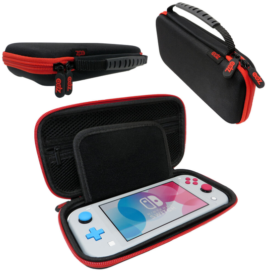 Nintendo Switch Lite Case - Black / Red Ballistic Nylon