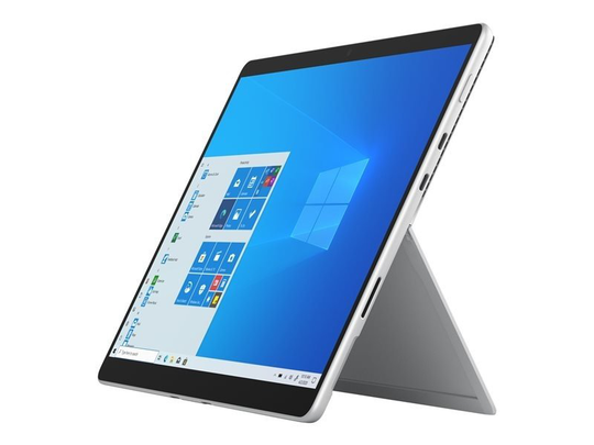 Microsoft Surface Pro 8, Intel Core i7-1185G7, 16GB RAM, 512GB SSD, 13" 2880 x 1920 Touchscreen, Intel Iris Xe, Windows 10 Pro, Platinum (Commerc