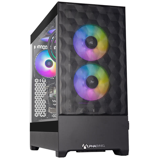 AlphaSync Pop Air Black Gaming PC Intel Core i7 13700K 32GB RAM 500GB SSD 2TB HDD NVIDIA GeForce RTX 3080 WiFi Windows 11 Home