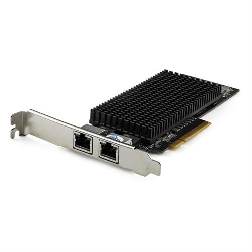 StarTech.com Dual Port 10G PCIe Network Adapter Card - Tehuti TN4010 10GBASE-T & NBASE-T PCI Express Network Interface Adapter 10/5/2.5/1GbE Multi Gigabit Ethernet 5 Speed NIC LAN Card