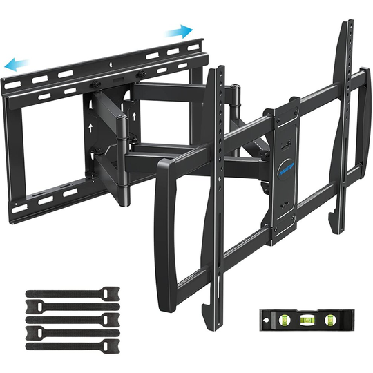 MOUNTUP TV Wall Mount Full Motion for Most 47"-90" Flat/Curved TVs, Swivel Tilt TV Mount for 65 70 75 80 82 85 inch TVs, TV Bracket Sliding ..