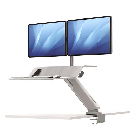 Fellowes Lotus RT Sit-Stand Workstation Dual White