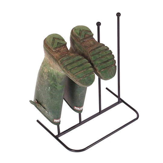 Neo Direct Two Pair Metal Boot Rack - Black