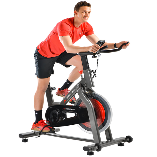 (SALE)Indoor Cycling Bike with 4-Way Adjustable Handle & Seat, Home Fitness Stationary Cycling Machine Aerobic Portable Cardio Exercise Bike, with 13K