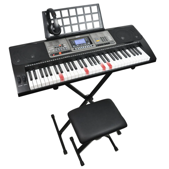 Axus AXP2L Light Up Portable Keyboard Package - Black