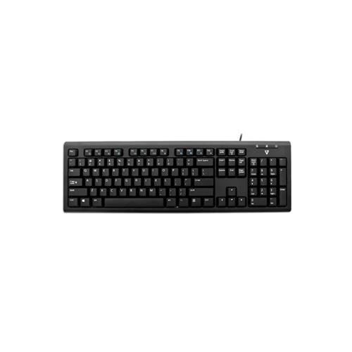 V7 KU200GS-DE Wired Keyboard Black German QWERTZ Layout TUV-GS