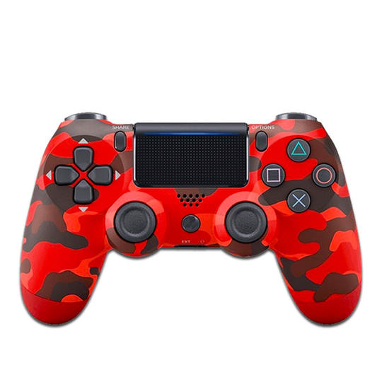 (Camouflage Red) Bluetooth Double Vibration Controller For Sony PS4 PS3 Gamepad Joystick