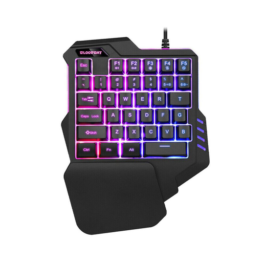 One-handed Gaming Keyboard Backlight Left Hand Keypad LED For PS4 Xbox One RGB