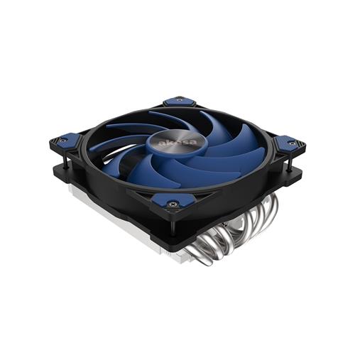 AKASA Alucia H6L Low-Profile Fan CPU Cooler Universal Socket 120mm PWM Fan 2000RPM 6 Heat Pipes Low-Profile at 67.2mm Height Intelligent PWM Speed Control Secure & Easy Mounting