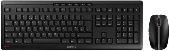 Cherry Stream Desktop Recharge Wireless Keyboard and Mouse in Black