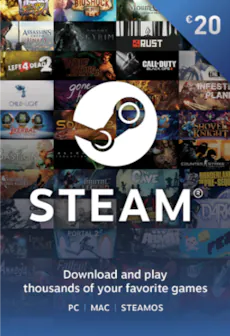 Steam Gift Card 20 EUR - Steam Key - For EUR Currency Only