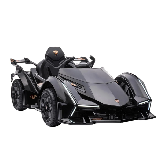 Reiten Licensed Lamborghini Gt 12V Kids Ride On Sport Car Electric Toy with Bluetooth - Black