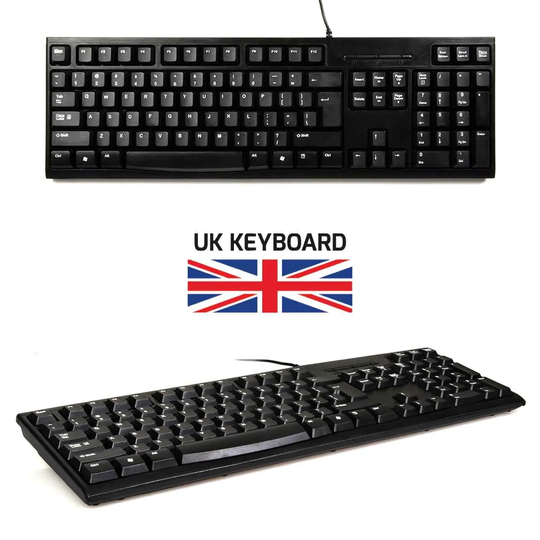 Port UK - Pack Keyboard + Mouse Budget - Wired - UK Black