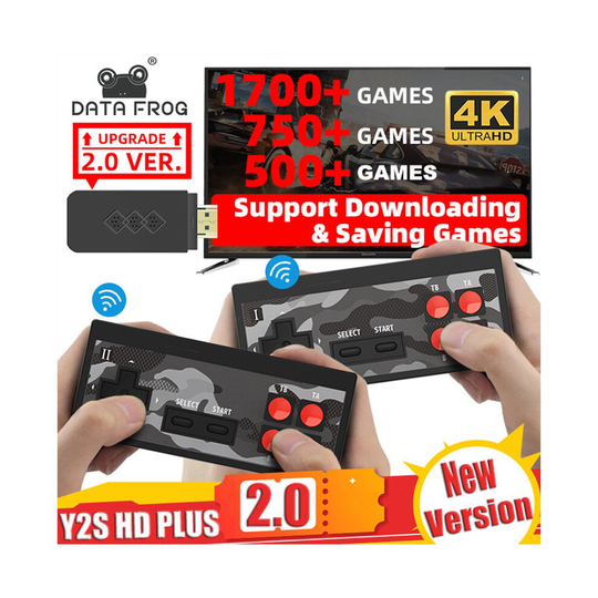 (Built-in 1700+ Games) HDMI Retro Video Game Console Wireless Controller