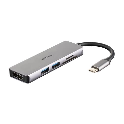 D-Link DUB-M530 notebook dock/port replicator Wired USB 3.2 Gen 1 (3.1 Gen 1) Type-C Aluminium Black