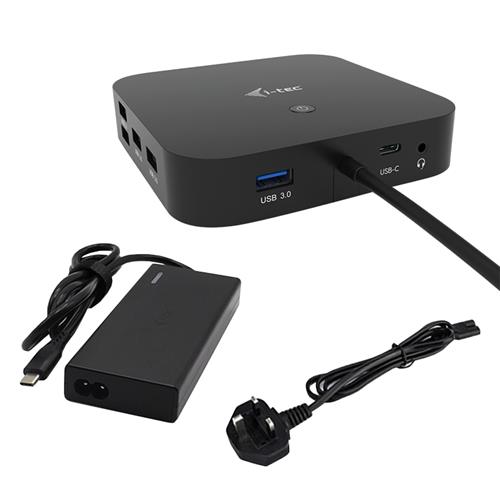 i-tec USB-C HDMI DP Docking Station with Power Delivery 65W + Universal Charger 77 W
