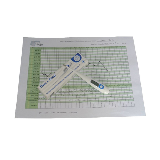 Centigrade Digital Ovulation (Basal) Thermometer + F.O.C. Fertility Chart