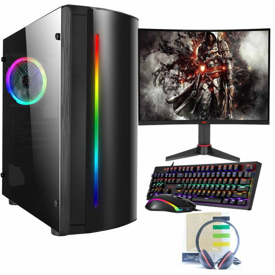 Fast Gaming PC Bundle Intel Quad Core i5 8GB RAM 1TB HDD GT 730 WIN 10
