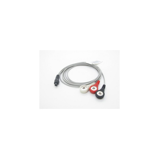 Prince 180 series 3-Lead ECG Cable with 3 port connector - suitable for 180-A and 180-B Monitors