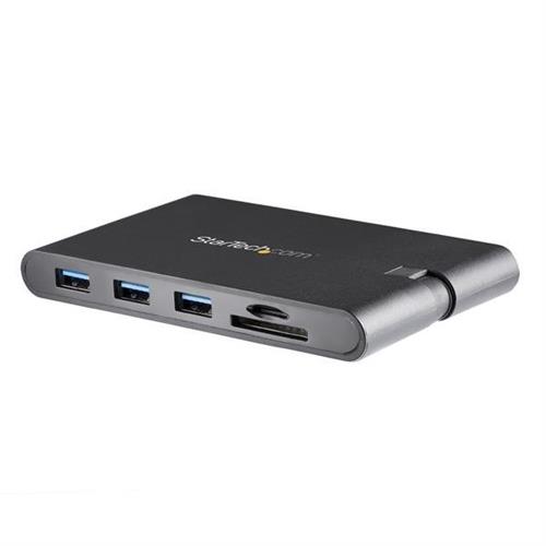 StarTech.com USB C Multiport Adapter - USB Type-C Mini Dock with HDMI 4K or VGA 1080p Video - 100W Power Delivery Passthrough 3-port USB 3.0 Hub GbE SD & MicroSD - Laptop Travel Dock