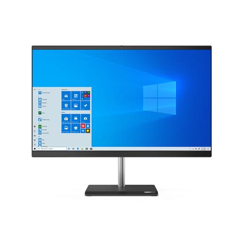 Lenovo V50a Intel Core i5 60.5 cm (23.8") 1920 x 1080 pixels 8 GB DDR4-SDRAM 256 GB SSD All-in-One PC Windows 10 Pro Wi-Fi 5 (802.11ac) Black Silver