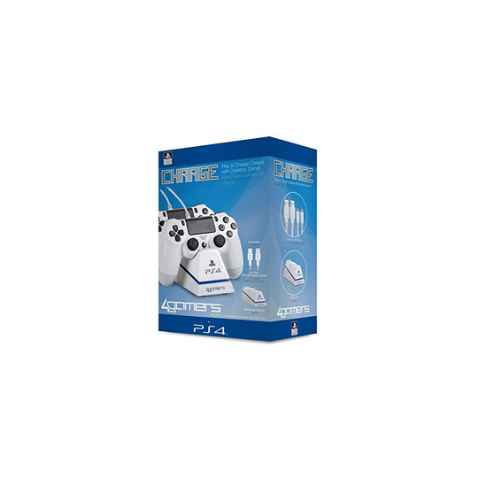 Playstation 4 Officially Licensed Dual Controller Stand with Twin USB Charging Cables (PS4) (New)