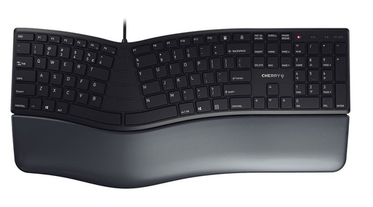 CHERRY KC 4500 ERGO Corded Ergonomic Keyboard Black