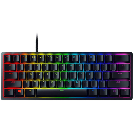 Razer Huntsman Mini (Purple Switch) - Compact Gaming Keyboard (Compact 60 Percent Keyboard with Clicky Opto-Mechanical Switches, PBT Keycaps, Detachab