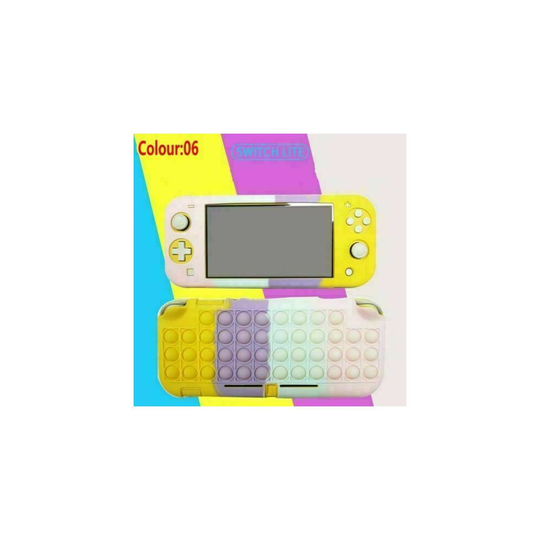 (06 For Switch lite) Silicone Case for Nintendo Switch/lite With Pop it Fidget Toy