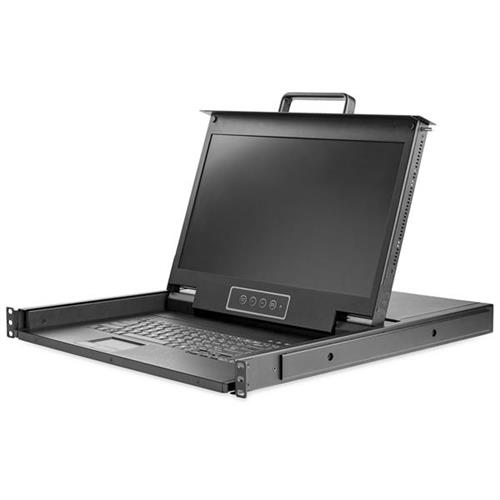 StarTech.com Rackmount KVM Console HD 1080p - Single Port VGA KVM with 17" LCD Monitor for Server Rack - Fully Featured 1U LCD KVM Drawer w/Cables & Hardware - USB Support - 50000 MTBF