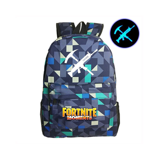 (Lingge Blue) Fortnite Bag Rucksack Fortress Backpack School