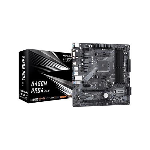 Asrock B450M Pro4 R2.0 AMD B450 Socket AM4 micro ATX