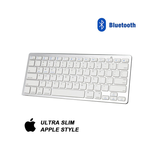 White Slim Wireless Bluetooth Keyboard For Apple Ipad Android Tablet