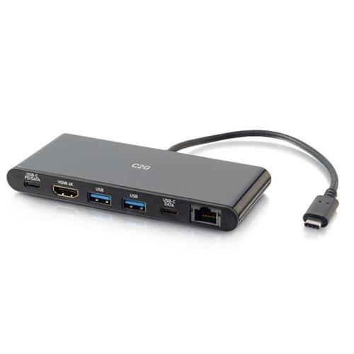 USB-C Docking Station with 4K HDMI Ethernet USB and Power Delivery Black