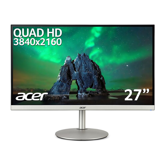 Acer CB2 CB282Ksmiiprx 28 inch UHD Monitor (IPS Panel, FreeSync, 60Hz, 4ms, HDR 10, Height Adjustable Stand, DP, HDMI, Silver/Black)