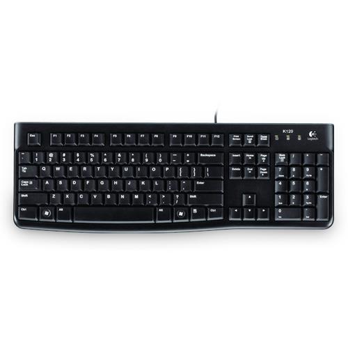 Logitech K120 keyboard USB QWERTY Italian Black