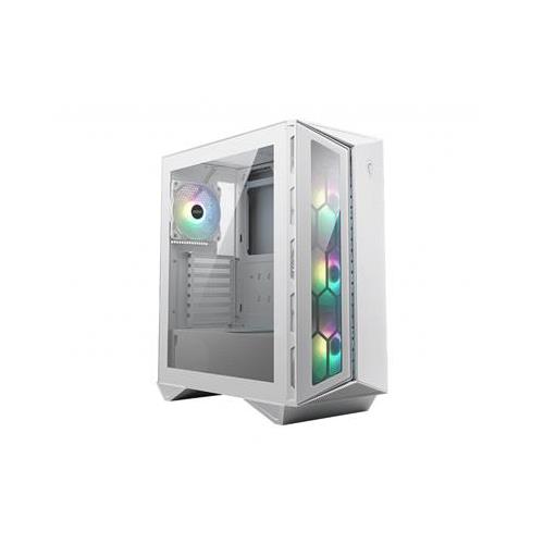 MSI MPG GUNGNIR 110R WHITE Mid Tower Gaming Computer Case 'White 4x 120mm ARGB Fan 1 to 6 ARGB Control board USB Type-C Tempered Glass Center ATX mATX mini-ITX'