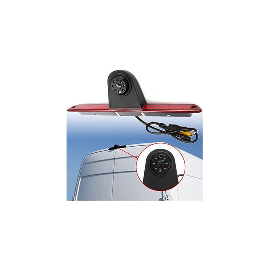 (Without a monitor) Dolphin Rear Brake Light Mounted Camera, Van Reversing Camera System VW Crafter 2007 to 2017 - With Optional Screen/Monitor