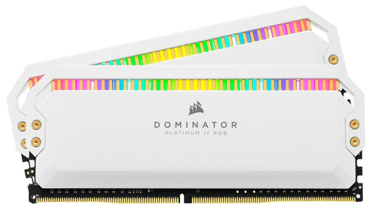 Corsair Dominator Platinum Rgb 16GB (2x8GB) DDR4 3200 (PC4-25600) C16 1.35V Amd Optimized Memory - White