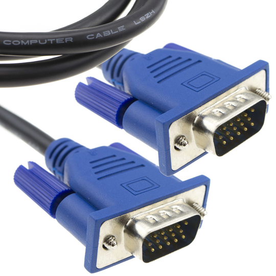 kenable Low Smoke LSZH 15 Pin VGA Lead for Monitor PC Laptop TV Cable 3m