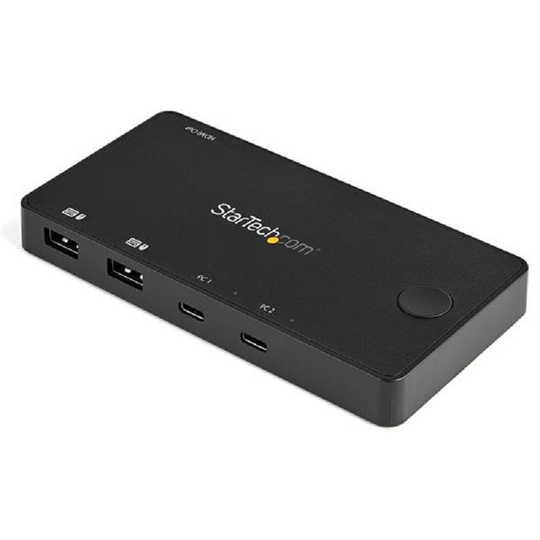 StarTech.com 2 Port USB C KVM Switch - 4K 60Hz HDMI - Compact UHD Desktop KVM Switch w/USB Type C Cables