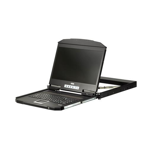 Aten CL3700NW rack console 47 cm (18.5") 1920 x 1080 pixels Metal Plastic Black 1U