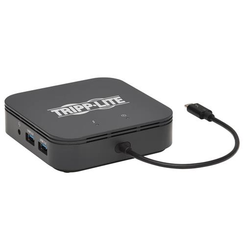 Tripp Lite MTB3-DOCK-04 Thunderbolt 3 Dual Monitor Docking Station - 8K/30Hz DisplayPort 4K/60Hz HDMI USB 3.1 Gen 2 GbE 60W PD Charging - Black