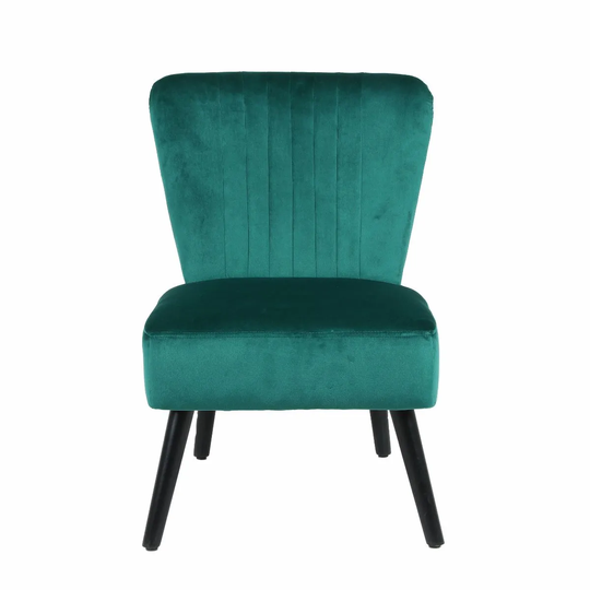 Neo Scallop Velvet Chair Emerald Green