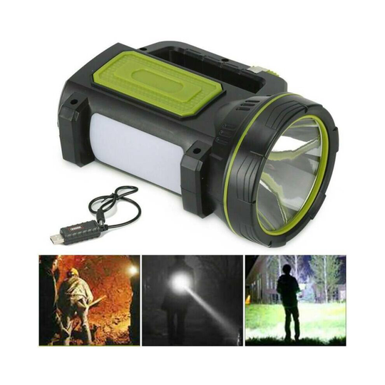 USB Rechargeable LED Battery Searchlight Spotlight Hand Torch Work Light Lamps