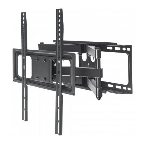 Manhattan TV & Monitor Mount Wall Full Motion 1 screen Screen Sizes: 32-55" Black VESA 100x100 to 400x400mm Max 40kg LFD Tilt & Swivel with 3 Pivots Lifetime Warranty