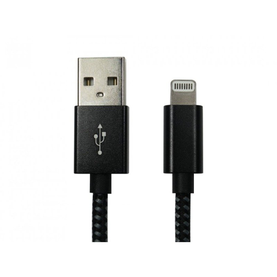 Xenta 1m USB 2.0 A M - Lightning - Black Braided - MFI Certified